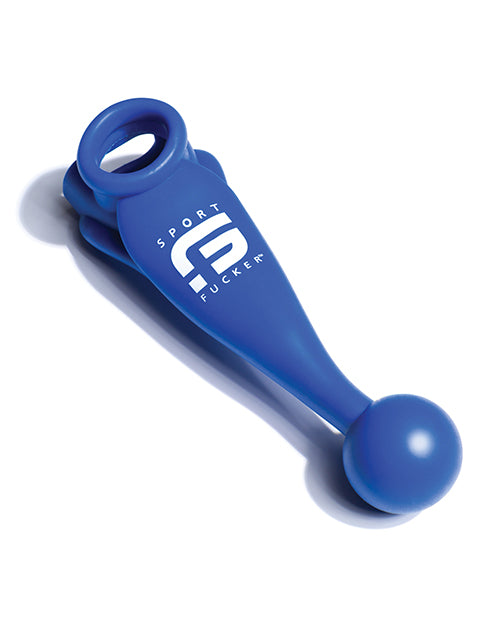 Sport Fucker Penis Enhancement Silicone 3-in-1 Harness in Blue for Versatile Intimate Play