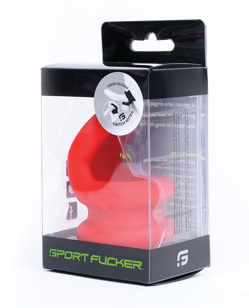 Sport Fucker Penis Enhancement Switch Hitter Red Soft Liquid Silicone Stretchy Design for Comfortable Support