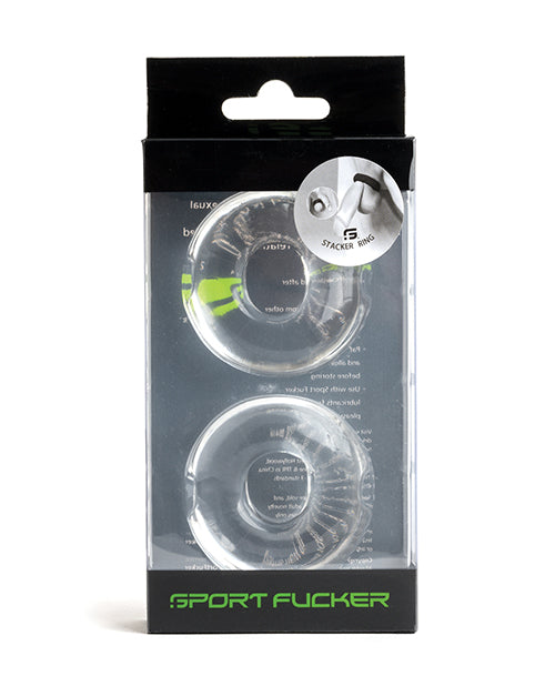 Sport Fucker Penis Enhancement Stacker Rings Clear Silicone Stackable Design for Customizable Support