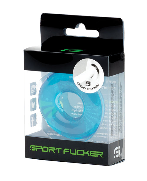 Sport Fucker Penis Enhancement Cockring Super Stretchable TPE Ice Blue for Comfortable Support