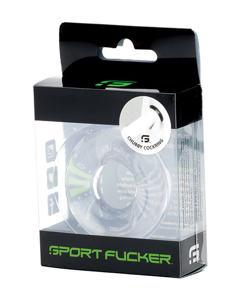 Sport Fucker Penis Enhancement Chubby Cockring Stretchable Clear TPE for Comfortable Support