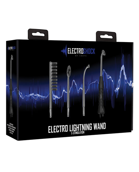 Electroshock Stimulator Lightning Wand with Interchangeable Glass Probes and Adjustable Frequency for Versatile Stimulation