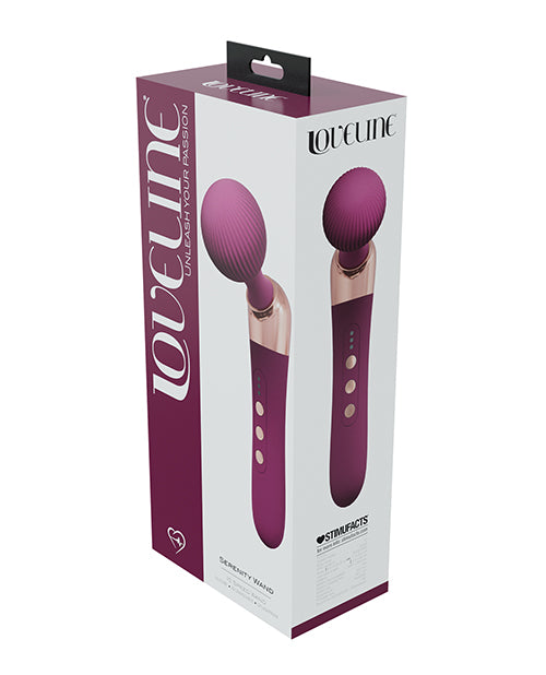 Shots Serenity Wand Massager in Burgundy with Silky Finish and 10 Vibration Modes for Intense Clitoral Stimulation