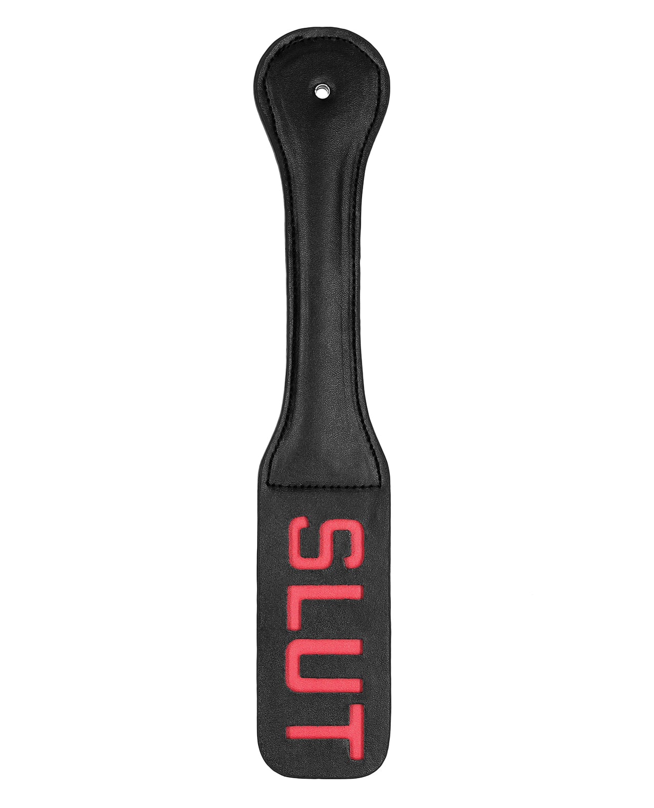 Ouch Bondage Paddle Faux Leather Reversed Slut Imprint for BDSM Impact Play