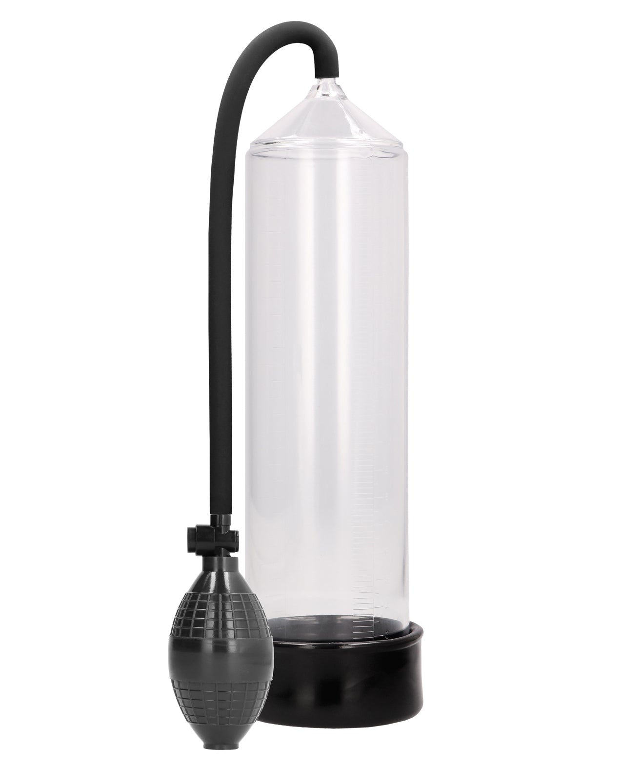 Transparent Classic Penis Pump with Silicone Sleeve and Easy-Release Valve