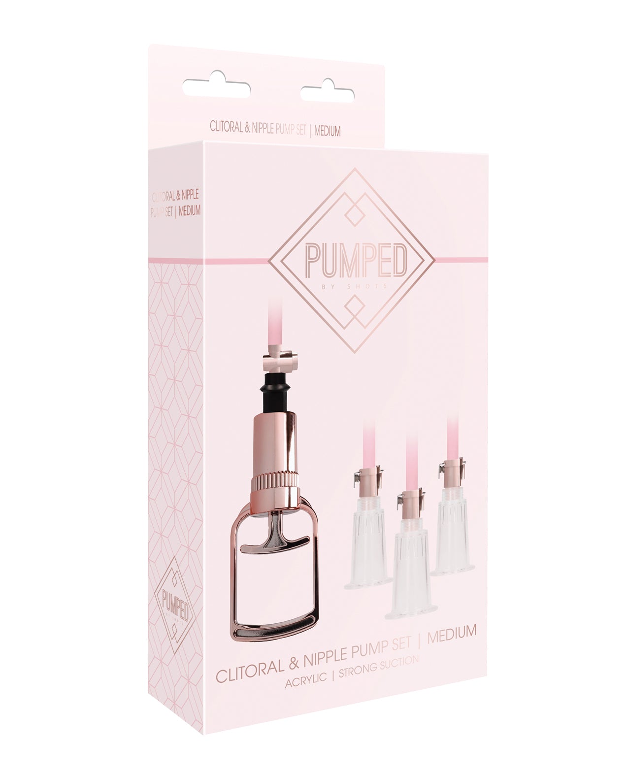 Pumped Clitoral & Nipple Pump Stimulator Set with Adjustable Suction and Rose Gold Design for Enhanced Sensation