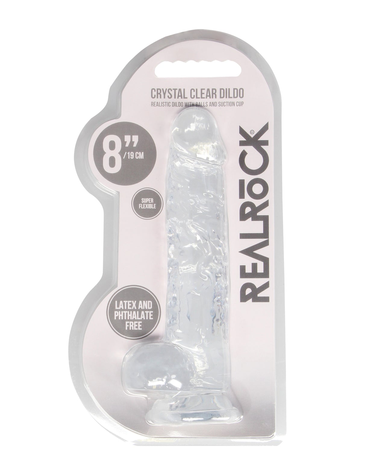 RealRock Dildo Transparent Suction Cup Realistic Balls Body-Safe Material for Intimate Pleasure