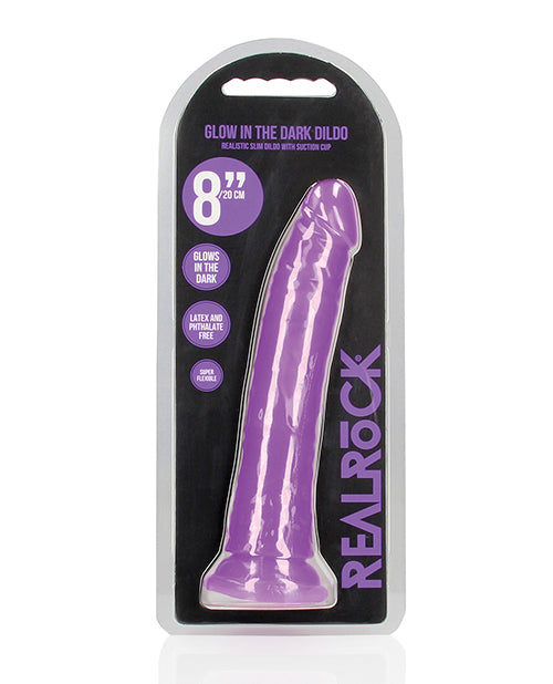 RealRock dongs & dildos glow in the dark suction cup base slim design for versatile pleasurable stimulation
