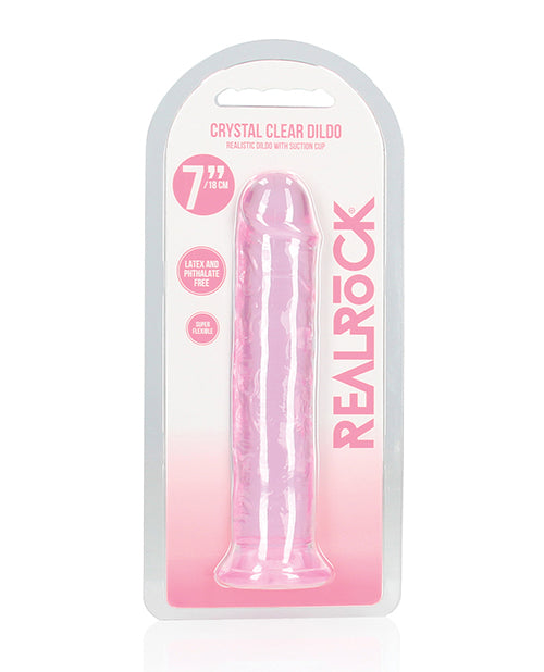 RealRock Dildo Crystal Clear 7-Inch Suction Cup Harness Base for Versatile Stimulation