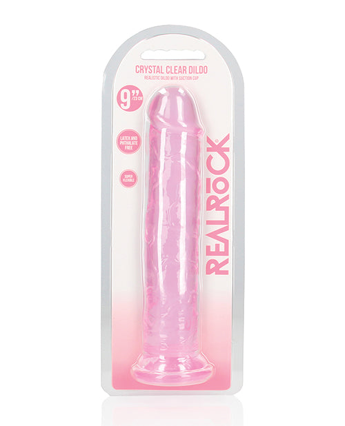 RealRock Dildo Crystal Clear Pink Suction Cup Harness-Compatible for Versatile Pleasure