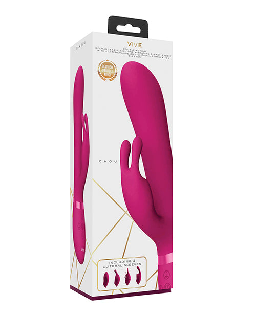 Vive Vibrator G-Spot Rabbit Interchangeable Clitoral Attachments Waterproof Silicone for Versatile Stimulation