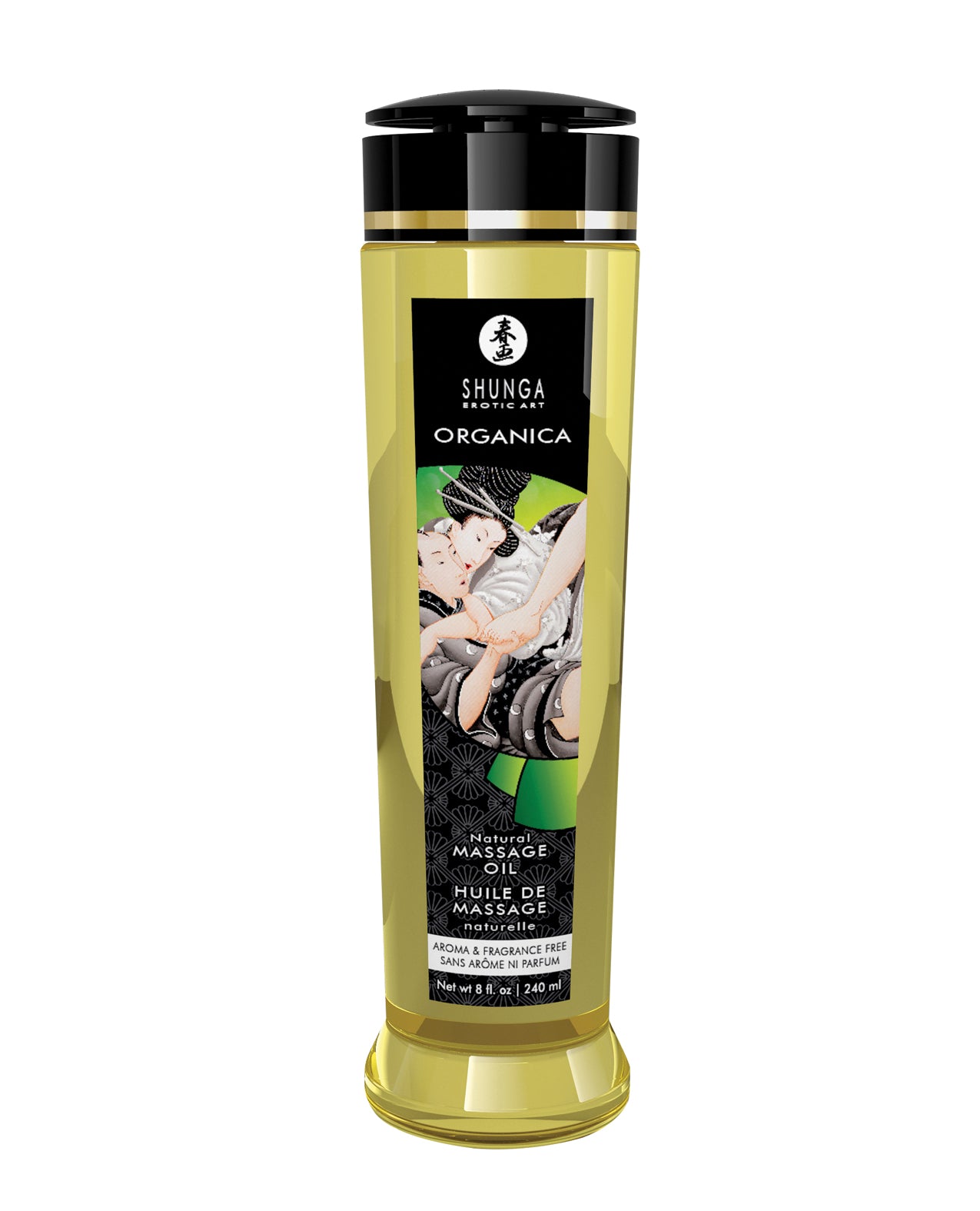 Shunga Massage Oil Natural Organic Kissable Formula with Skin Nourishing Oils for Sensual Relaxation