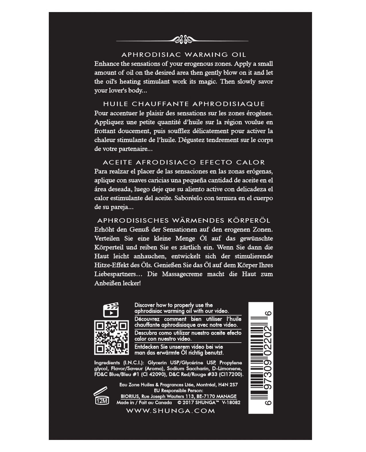 Shunga Exotic Fruits Edible Warming Massage Oil – 3.5 oz