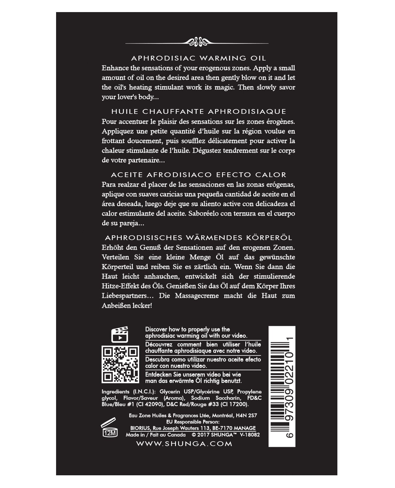 Shunga Coconut Thrills Edible Warming Massage Oil 3.5 oz
