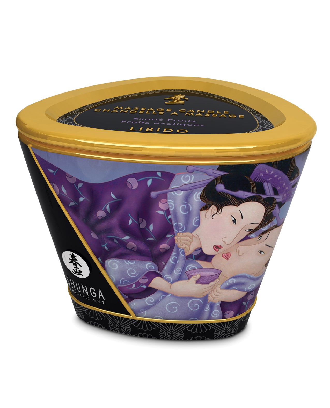 Soy-Based Massage Candle with Exotic Fruits Scent and Skin-Softening Oils