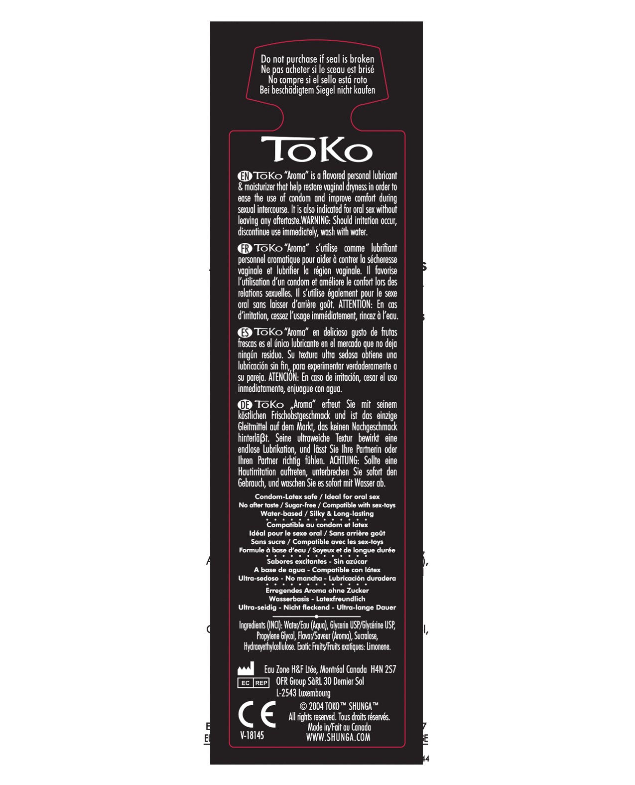 Toko Aroma Coconut Thrills Flavored Water-Based Lubricant 5.5oz