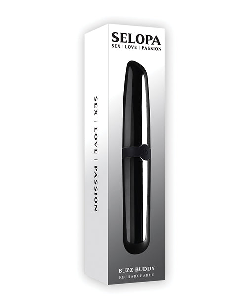 Selopa Stimulators Double-Ended Vibrating Bullet with Black-Chrome Finish and 10 Patterns for Intimate Pleasure