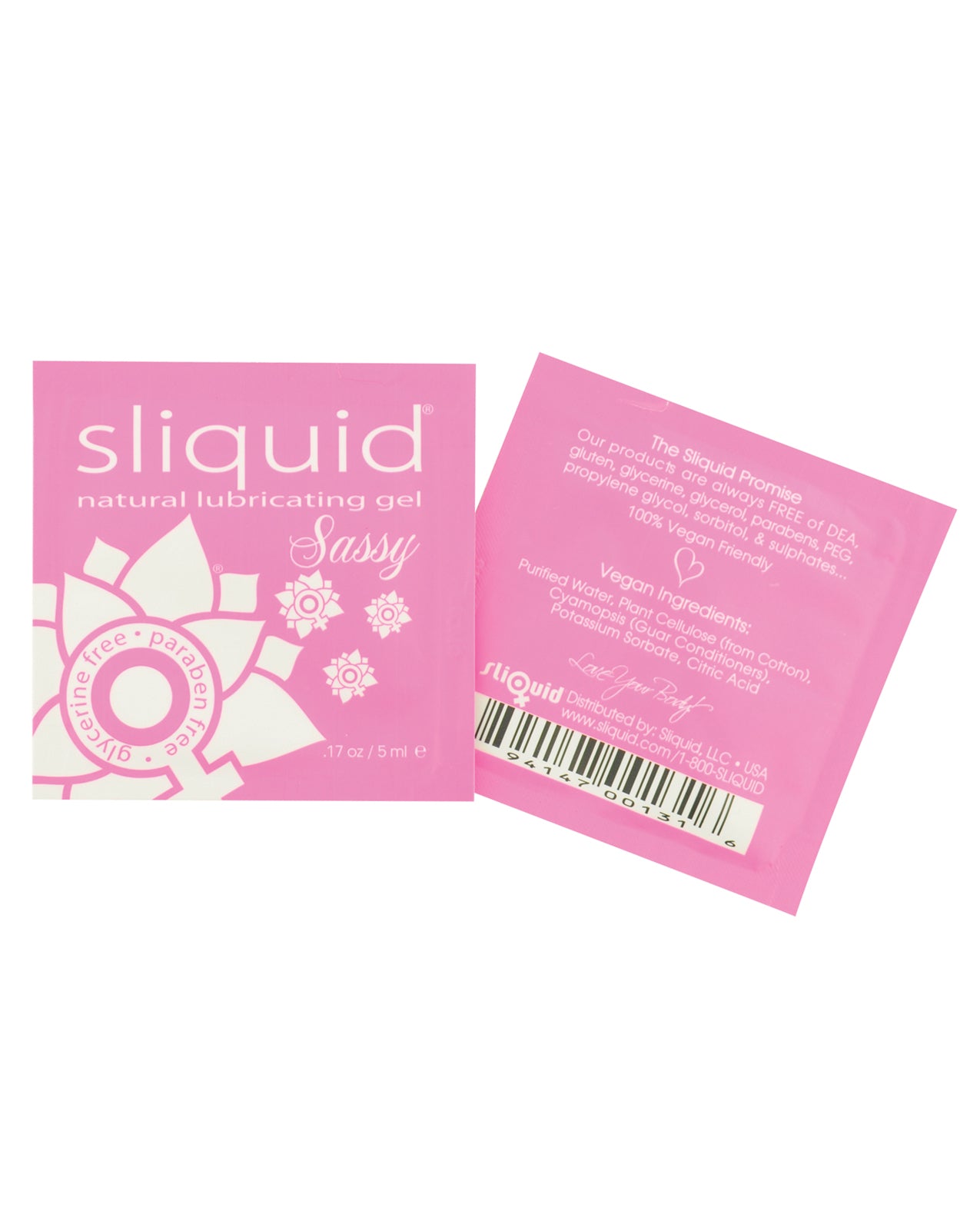 Sliquid Naturals Sassy Anal Gel Lubricant Pillow Pack with Extra Thick Formula
