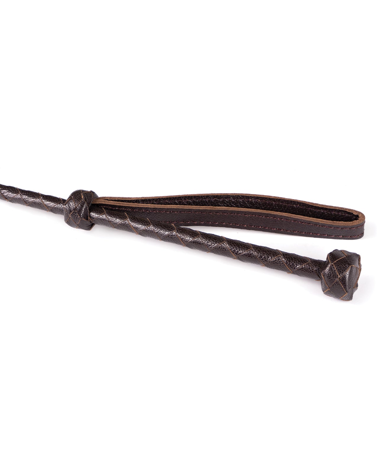 Spartacus Heart Crop - Brown Leather Crop with Heart Tip