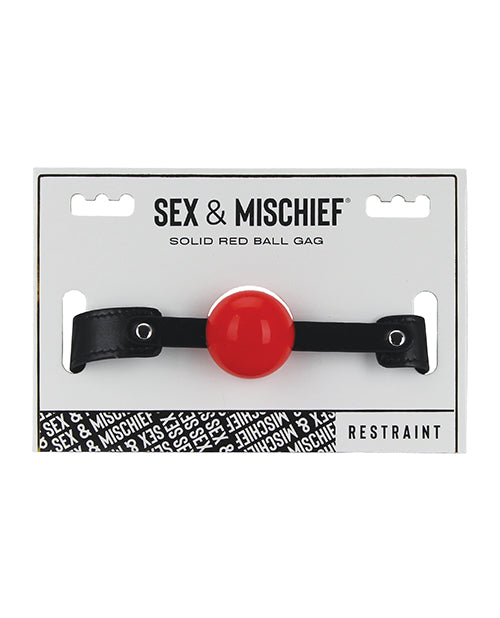 Sex and Mischief Ball Gag Soft Rubber Adjustable Strap for Comfortable Bondage Restraint