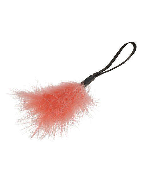 Peach Feather Tickler with Wrist Loop for Sensory Play