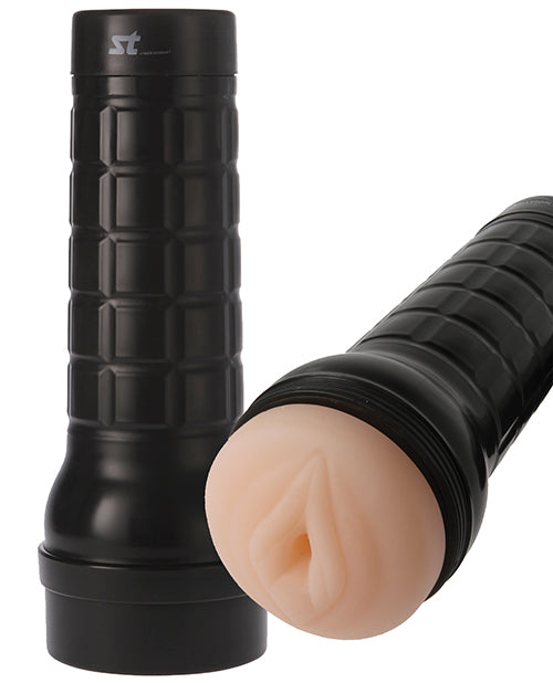 MALESATION Horny Pussy Masturbator with Black Case and Adjustable Fit