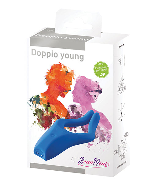 BeauMents Vibrator Stimulator Blue 10 Vibration Modes Waterproof Rechargeable for Personal Intimate Use