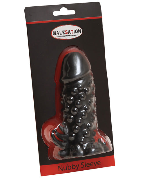 Malesation Penis Enhancement Sleeve with Stimulating Knobs and Soft TPR Material for Enhanced Sensation