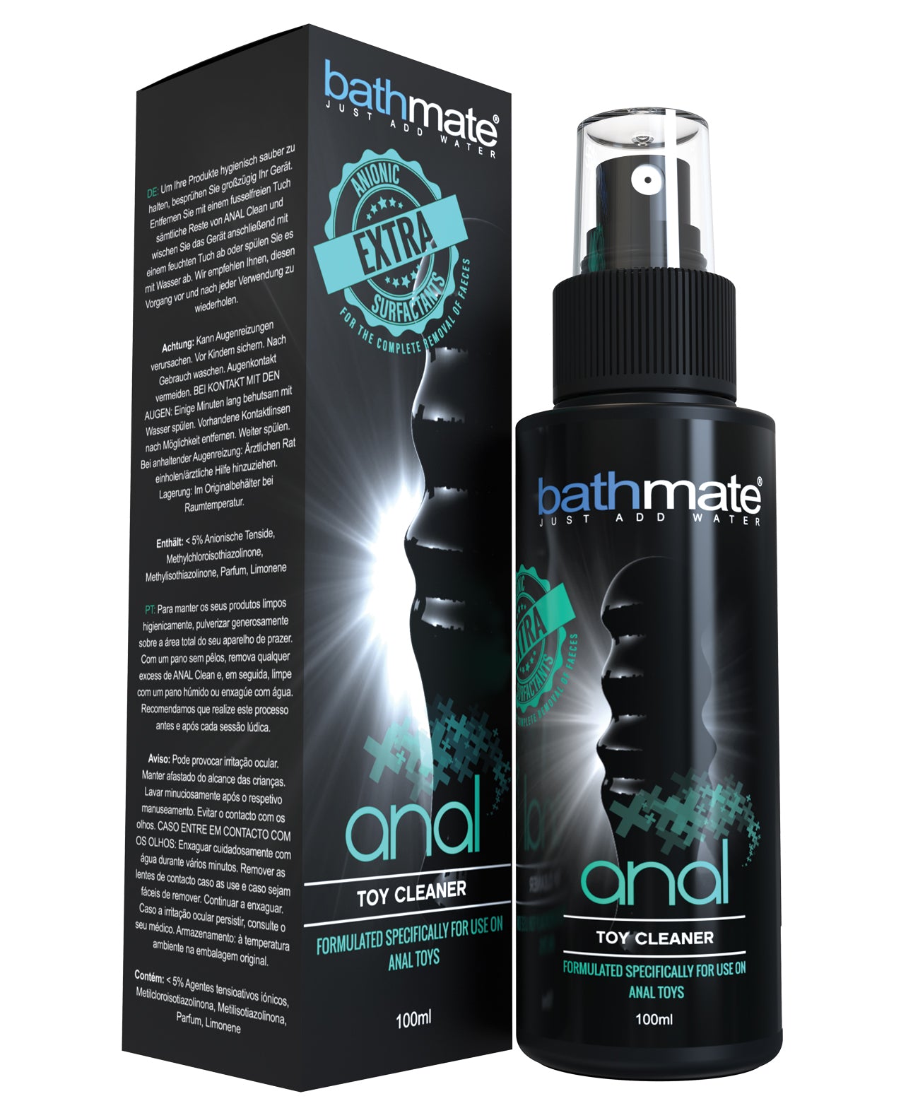Bathmate Anal Toy Cleaner alcohol-free antibacterial spray for safe and effective anal toy hygiene