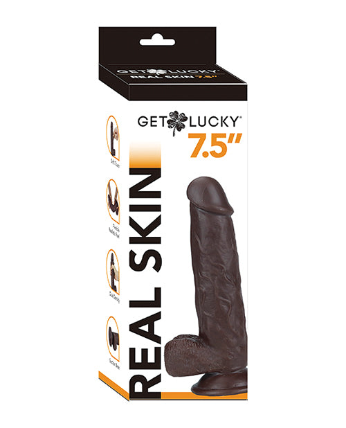 Get Lucky Dildo Realistic Dual-Layered Suction Base Flexible Design for Lifelike Hands-Free Pleasure