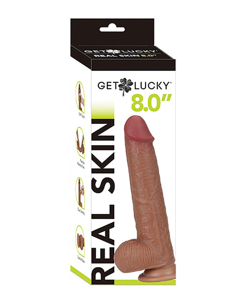 Get Lucky Dong Dual Layered Realistic Texture Suction Base for Lifelike Pleasure and Hands-Free Play