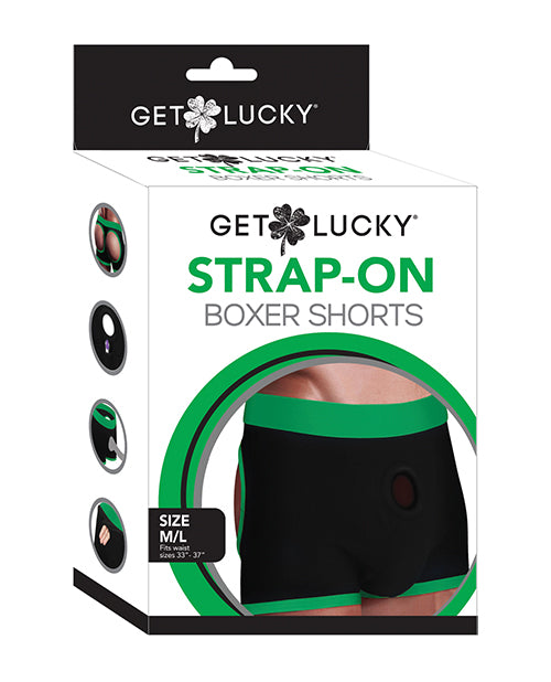 Get Lucky Strap On Boxers soft fabric butt enhancing cutouts hidden vibe pockets for comfortable strap-on play