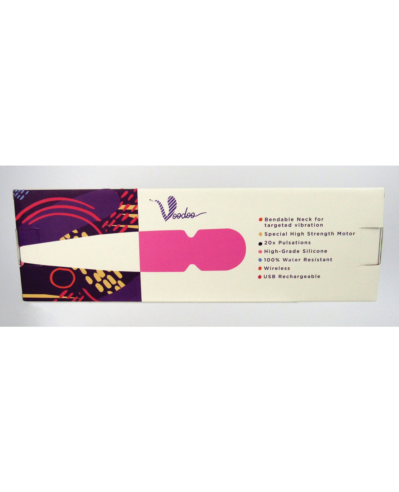 Voodoo Halo Wireless 10X Wand Massager in Pink with Velvet Travel Pouch