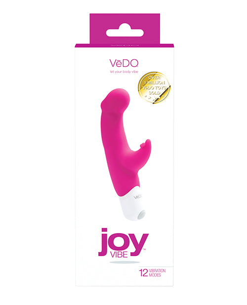 VeDO Joy Mini Vibe – Waterproof Dual Stimulation Vibrator in Hot in Bed Pink
