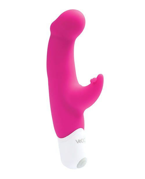 VeDO Joy Mini Vibe – Waterproof Dual Stimulation Vibrator in Hot in Bed Pink