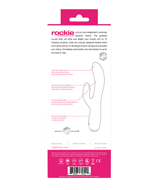 VeDO Rockie Rechargeable Dual Vibrator with Dual Motors in Foxy Pink