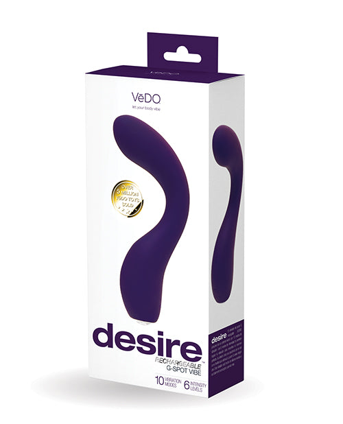 VeDO G-Spot Vibrator Flexible Curved Shaft 10 Vibration Modes for Targeted Stimulation