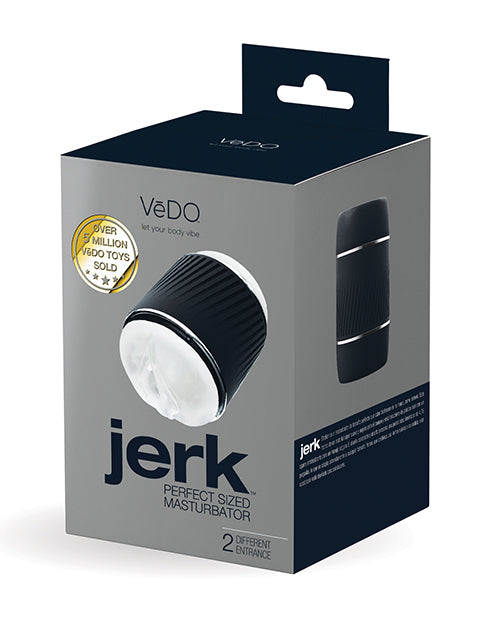 VeDO Masturbation Sleeve Black Clear Anti-Slip Grip Soft TPE for Comfortable Male Pleasure