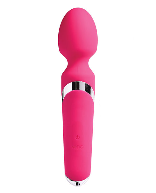 VeDO Wanda Rechargeable Wand Massager – Foxy Pink, Flexible Silicone