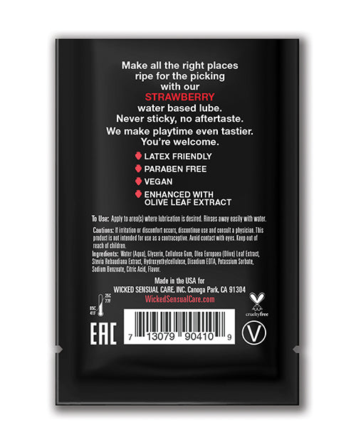 Wicked Sensual Care Water-Based Strawberry Lubricant with Flavored Formula
