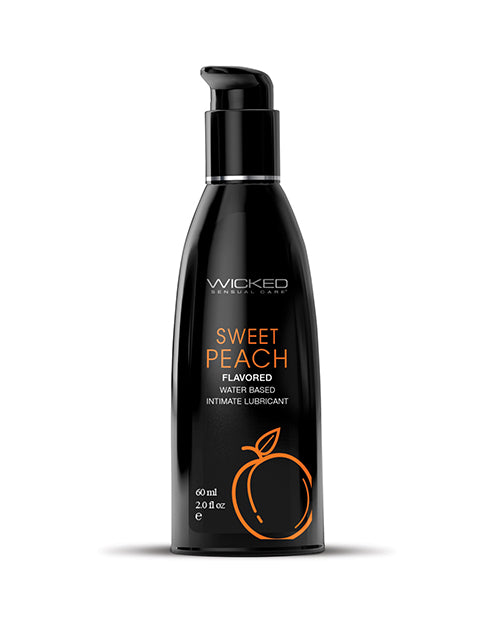 Wicked Sensual Care Lubricant Sweet Peach Water-Based Flavor Kissable for Oral Intimacy