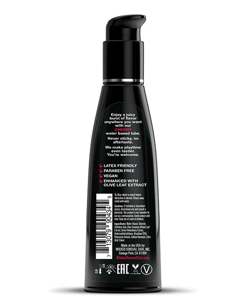 Wicked Sensual Care Aqua Cherry Flavored Water-Based Lubricant - 4 oz