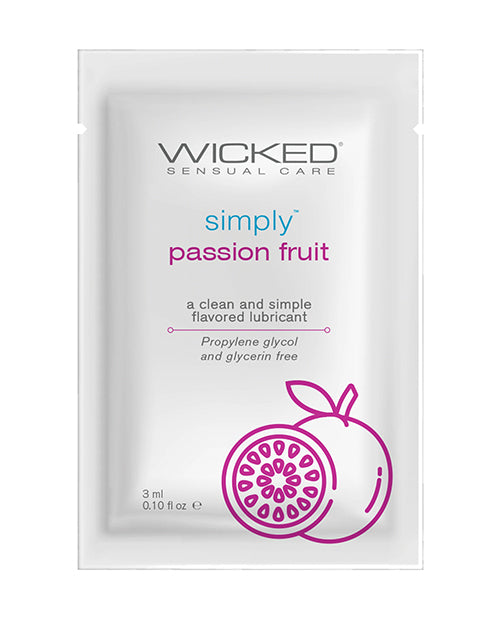 Wicked Sensual Care Lubricant Passion Fruit Flavor Water-Based Formula for Enhanced Oral Pleasure