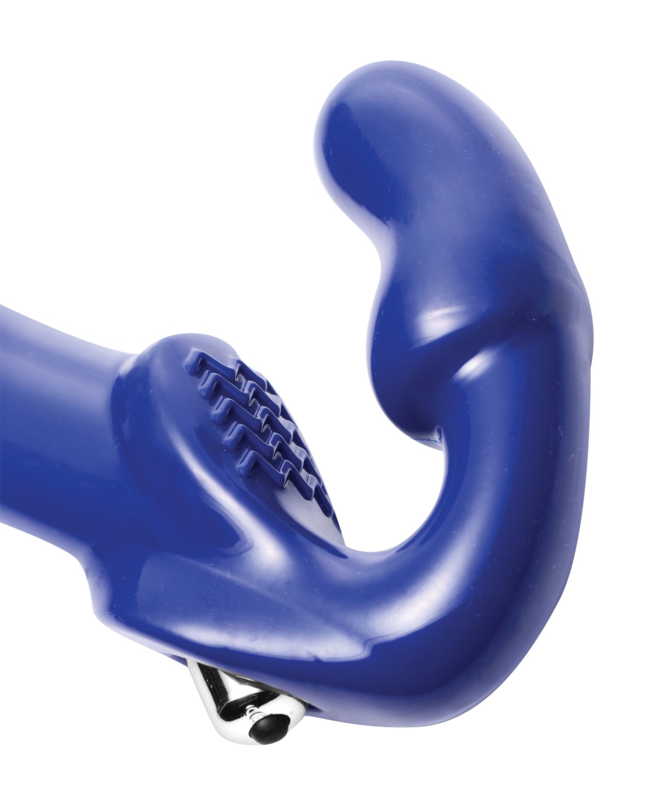 Revolver II Strapless Strap-On Dildo with Vibrating G-Spot Design – Blue