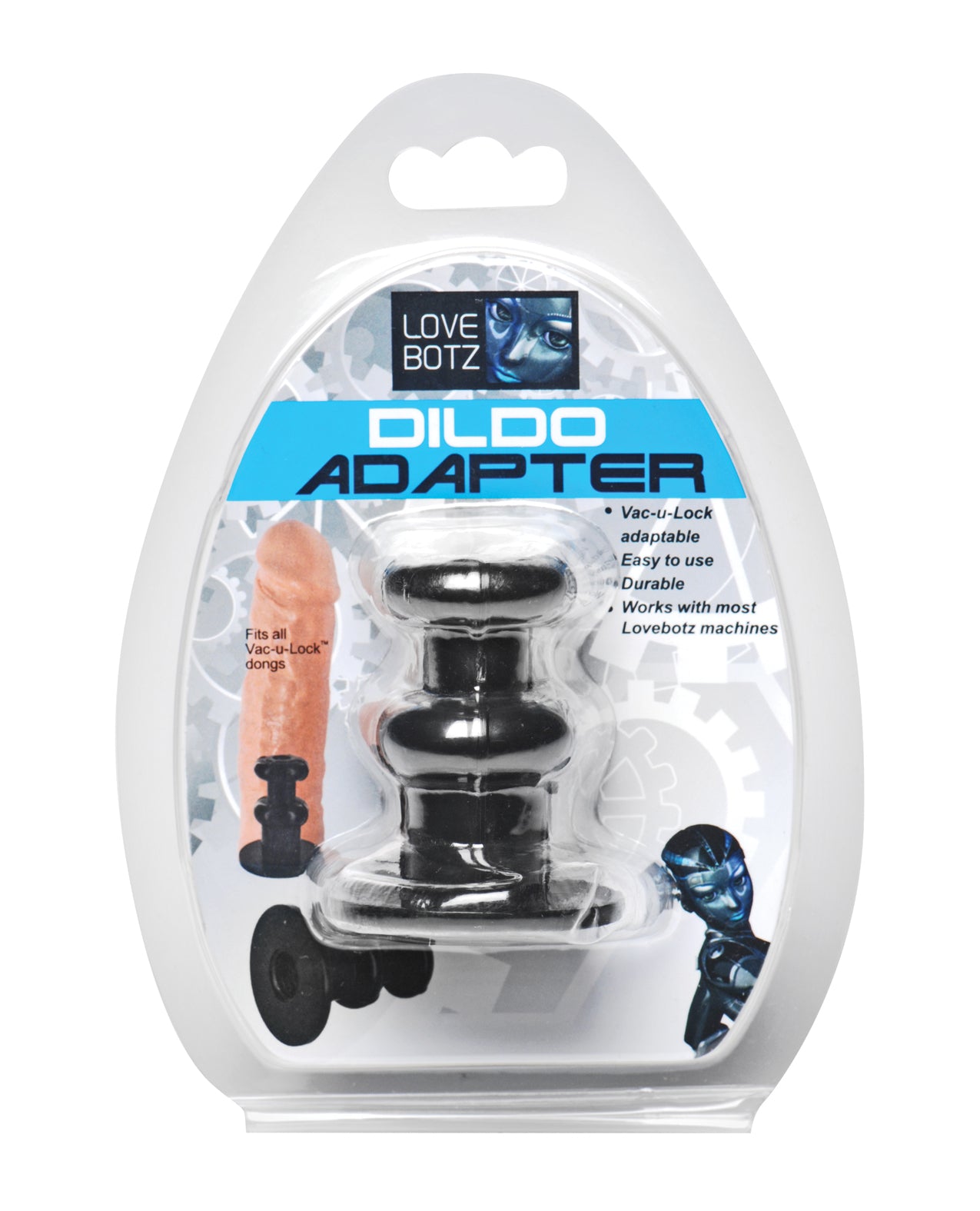 LoveBotz Sex Machine Dildo Adapter Electro Polished Metal Universal Vac-U-Lock Compatibility for Enhanced Versatility