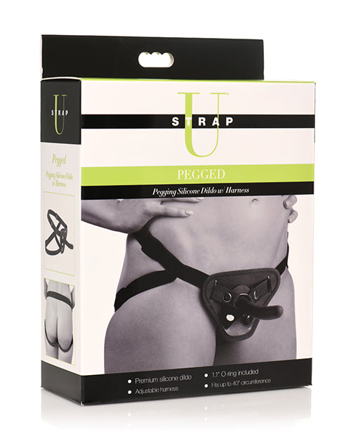 Strap U Strap On Silicone Pegging Dildo Adjustable Harness with Curved Design for Comfortable Couple Play