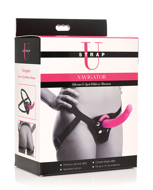 Strap U Strap On Silicone G-Spot Dildo Adjustable Harness Body-Safe Set for Couples Pegging Play