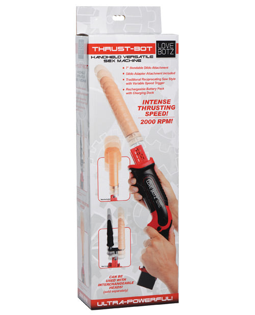LoveBotz Sex Machine with Bendable Veined Dildo and Adjustable Speeds for Intense Stimulation