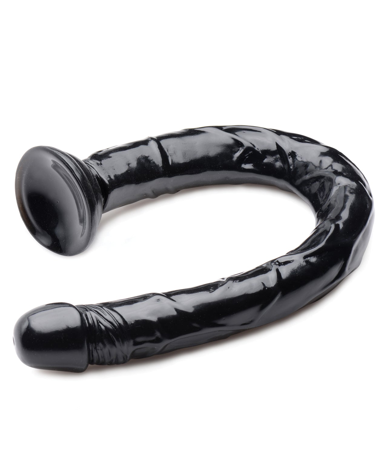 Hosed 19-Inch Realistic Veined Dildo with Suction Base