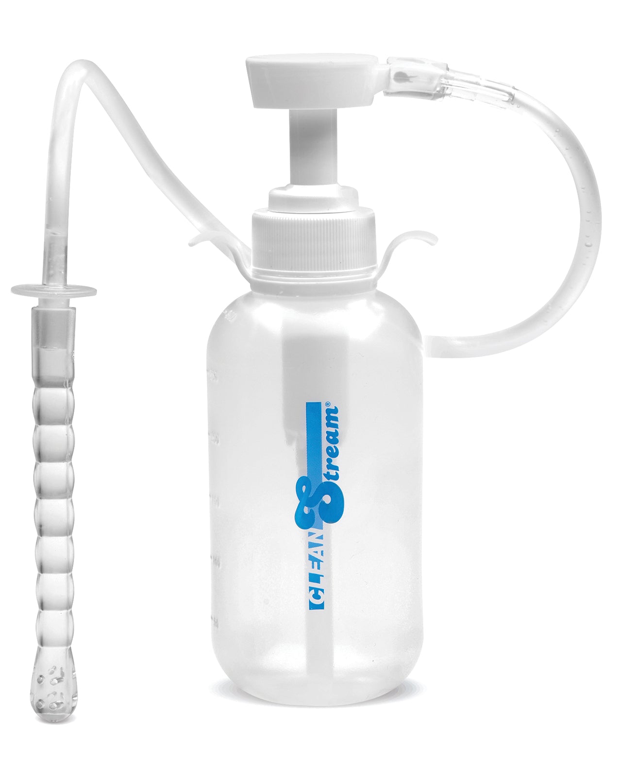 Pump Action Anal Douche Bottle with Silicone Nozzle and Precision Flow Control